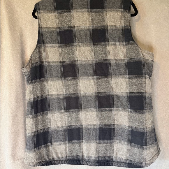 Blue and gray plaid vest. - Picture 5 of 5